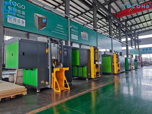 TOGO TG-CC-200S เครื่องกําจัดขยะอาหาร 200 กิโลกรัมต่อวัน ใช้งานโดยไม่กลิ่น และเครื่องปลูกผสมขยะครัวที่ควบคุมโดย PLC